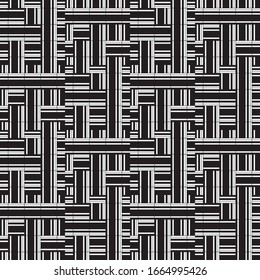 Seamless pattern with horizontal and vertical black segments