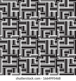 Seamless pattern with horizontal and vertical black segments