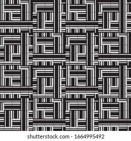 Seamless pattern with horizontal and vertical black segments
