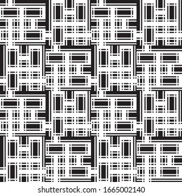 Seamless pattern with horizontal and vertical black segments