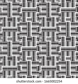 Seamless pattern with horizontal and vertical black segments