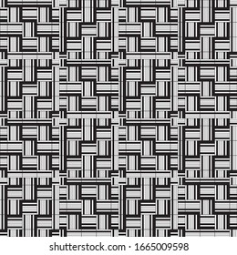 Seamless pattern with horizontal and vertical black segments
