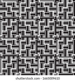 Seamless pattern with horizontal and vertical black segments