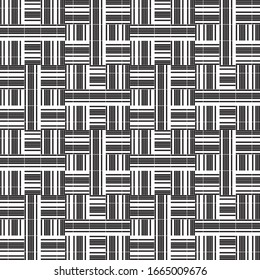Seamless pattern with horizontal and vertical black segments