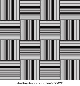 Seamless pattern with horizontal and vertical black segments