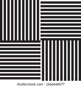 Seamless pattern with horizontal and vertical black segments