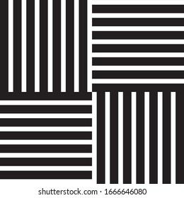 Seamless pattern with horizontal and vertical black segments