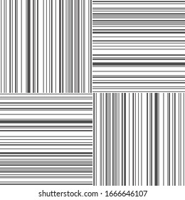 Seamless pattern with horizontal and vertical black segments