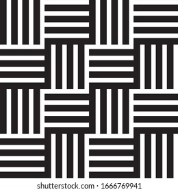 Seamless pattern with horizontal and vertical black segments