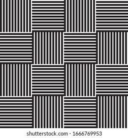 Seamless pattern with horizontal and vertical black segments