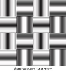 Seamless pattern with horizontal and vertical black segments