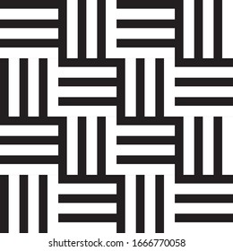 Seamless pattern with horizontal and vertical black segments
