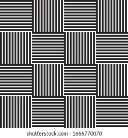Seamless pattern with horizontal and vertical black segments