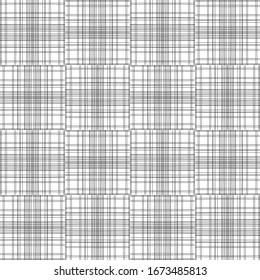 Seamless pattern with horizontal and vertical black segments