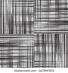 Seamless pattern with horizontal and vertical black segments