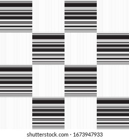 Seamless pattern with horizontal and vertical black segments