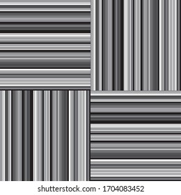 Seamless pattern with horizontal and vertical black segments