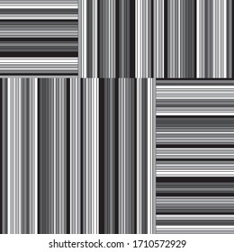 Seamless pattern with horizontal and vertical black segments