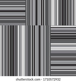 Seamless pattern with horizontal and vertical black segments