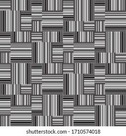 Seamless pattern with horizontal and vertical black segments
