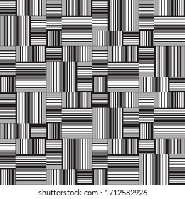 Seamless pattern with horizontal and vertical black segments