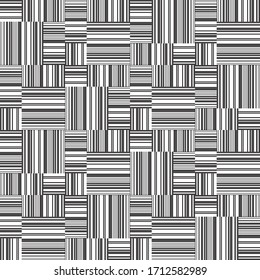 Seamless pattern with horizontal and vertical black segments