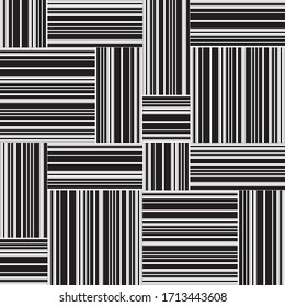 Seamless pattern with horizontal and vertical black segments
