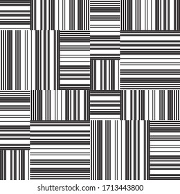 Seamless pattern with horizontal and vertical black segments