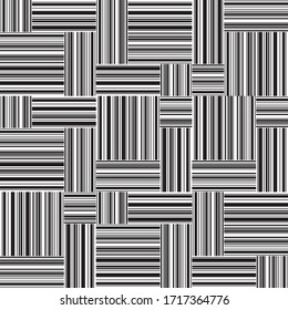 Seamless pattern with horizontal and vertical black segments