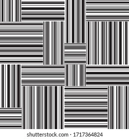 Seamless pattern with horizontal and vertical black segments