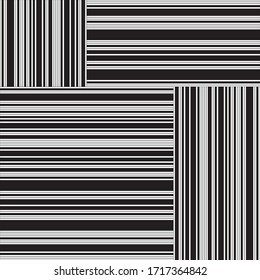 Seamless pattern with horizontal and vertical black segments