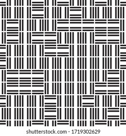 Seamless pattern with horizontal and vertical black segments