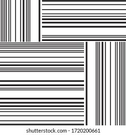 Seamless pattern with horizontal and vertical black segments