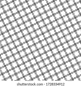 Seamless pattern with horizontal and vertical black segments