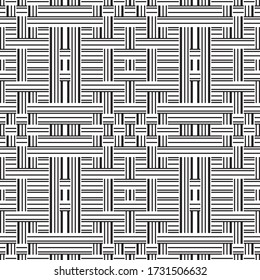 Seamless pattern with horizontal and vertical black segments