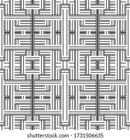 Seamless pattern with horizontal and vertical black segments