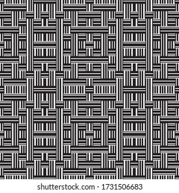 Seamless pattern with horizontal and vertical black segments