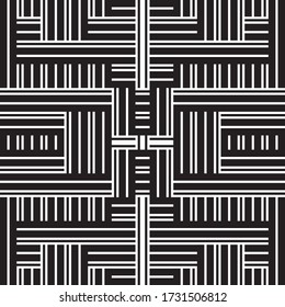 Seamless pattern with horizontal and vertical black segments