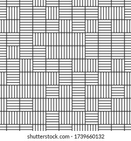 Seamless pattern with horizontal and vertical black segments