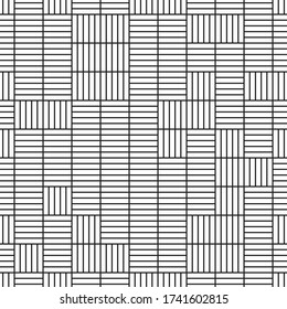 Seamless pattern with horizontal and vertical black segments