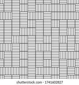 Seamless pattern with horizontal and vertical black segments