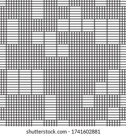 Seamless pattern with horizontal and vertical black segments