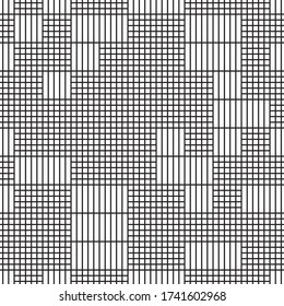 Seamless pattern with horizontal and vertical black segments