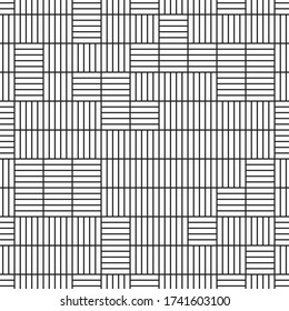 Seamless pattern with horizontal and vertical black segments