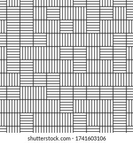 Seamless pattern with horizontal and vertical black segments