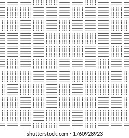 Seamless pattern with horizontal and vertical black segments