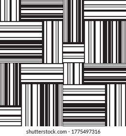 Seamless pattern with horizontal and vertical black segments