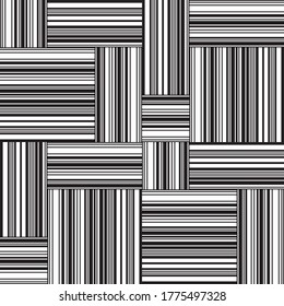 Seamless pattern with horizontal and vertical black segments