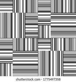 Seamless pattern with horizontal and vertical black segments
