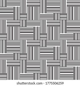 Seamless pattern with horizontal and vertical black segments